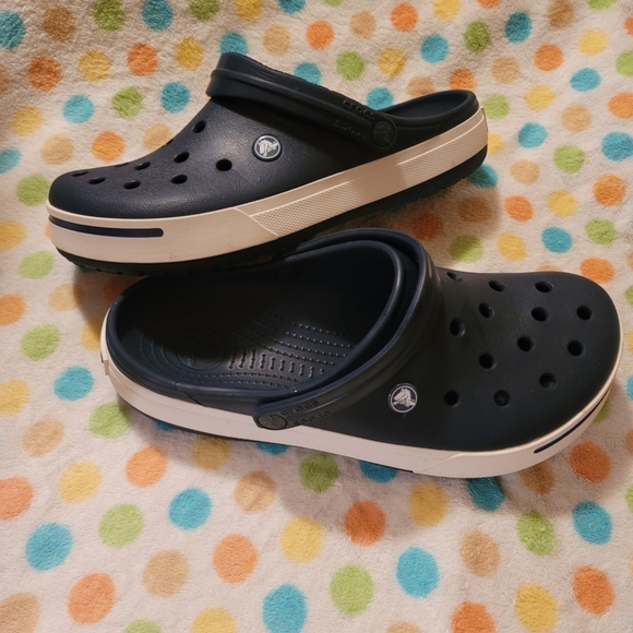 CROCS Other - ❌️SOLD❌️ Crocs Crocband Slip On Sandals Waterproof Navy Mens 9 Womens 11
